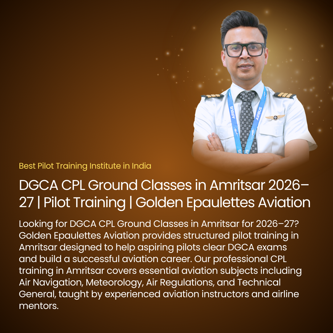 DGCA CPL Ground Classes in Amritsar 2026–27 | Pilot Training | Golden Epaulettes Aviation